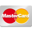 MasterCard logo with overlapping red and orange circles on white background.